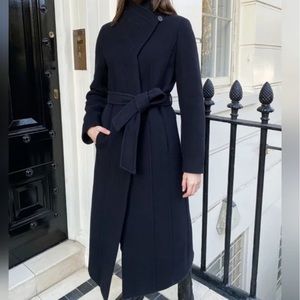 Aritzia Babaton connor coat long black wool XS